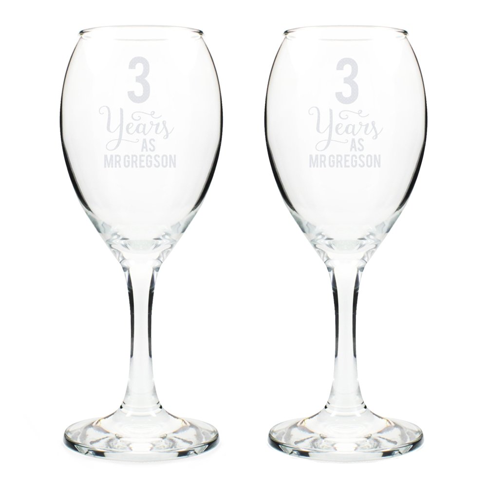 Personalised Years As... Wine Glass Set