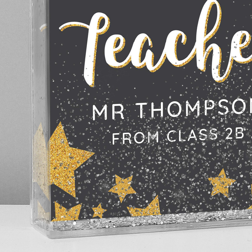 Personalised You Are A Star Teacher Glitter Shaker