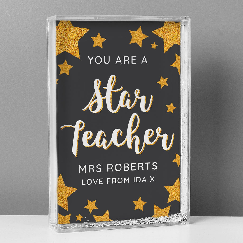 Personalised You Are A Star Teacher Glitter Shaker
