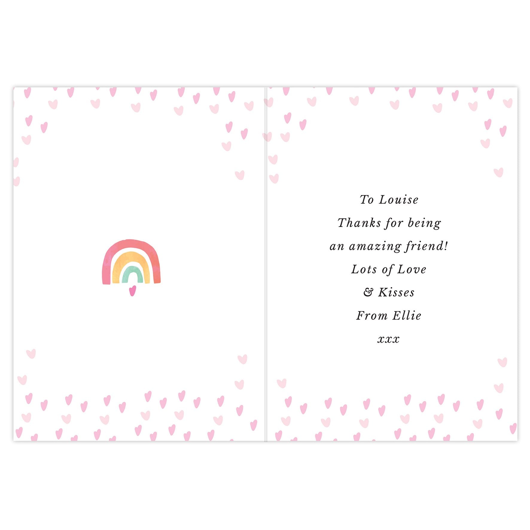 Personalised You Make The World Brighter Rainbow Card