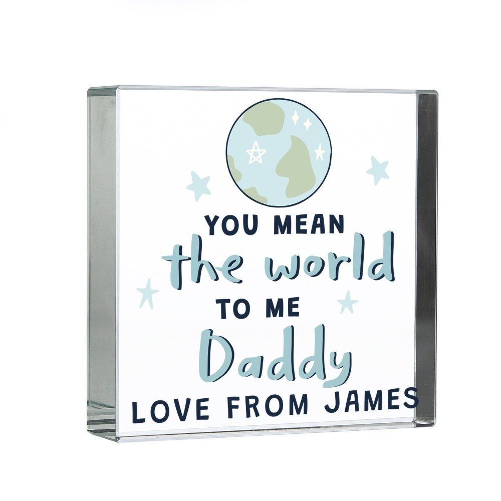 Personalised You Mean The World To Me Crystal Token
