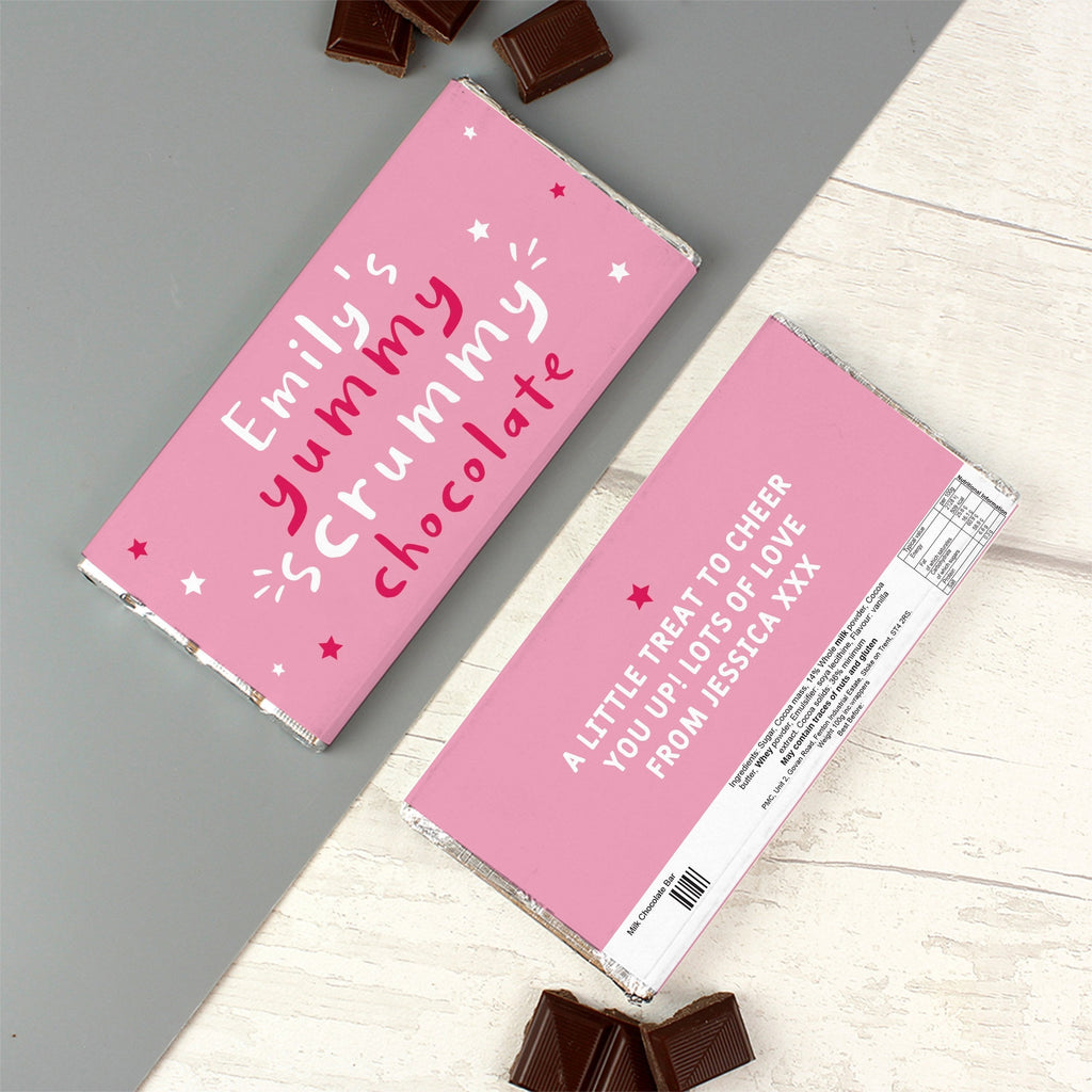 Personalised Yummy Scrummy Mummy Milk Chocolate Bar