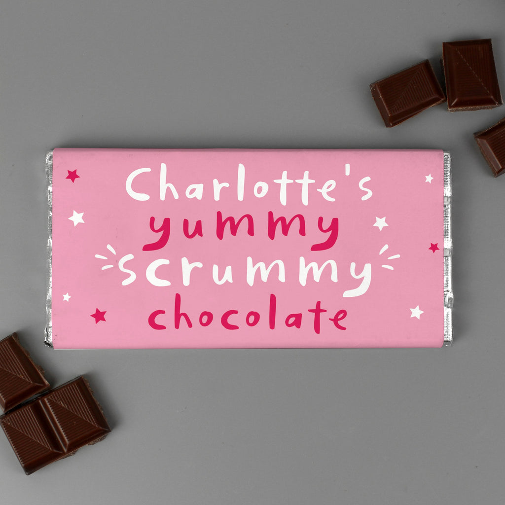 Personalised Yummy Scrummy Mummy Milk Chocolate Bar