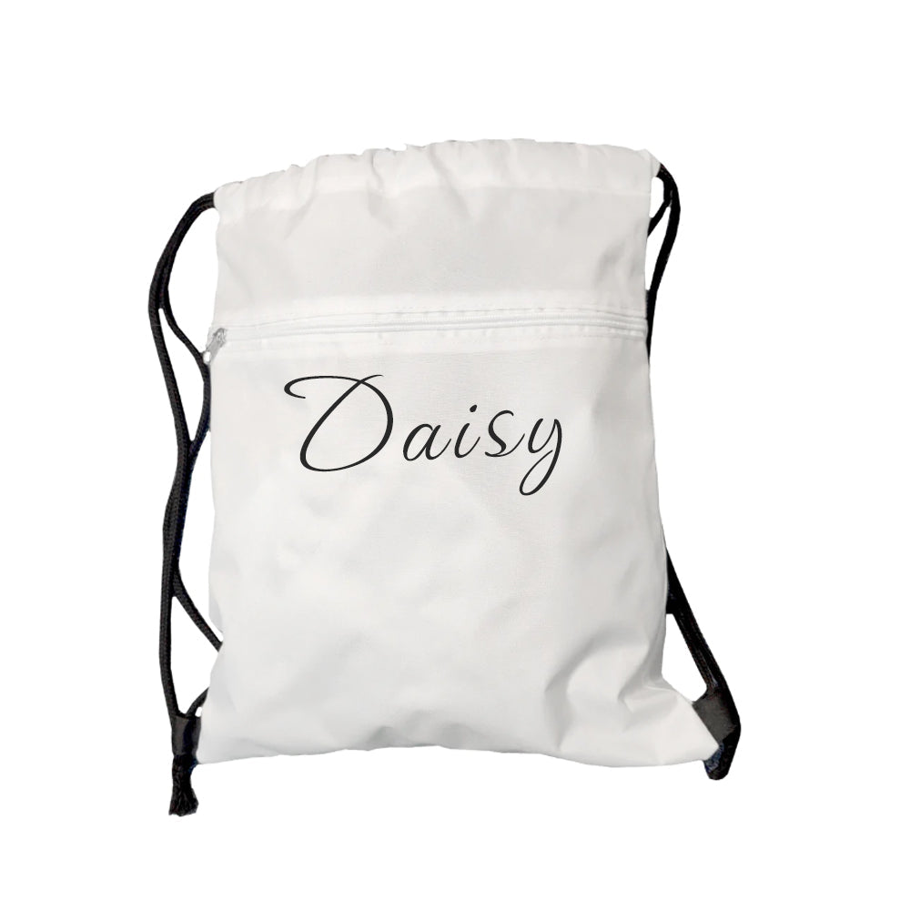 Personalised Personalised Zip Up Drawstring Gym Bag