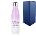 Printed Lilac Gradient Thermal Bottle, Any Message, Stainless Steel 500ml/17oz