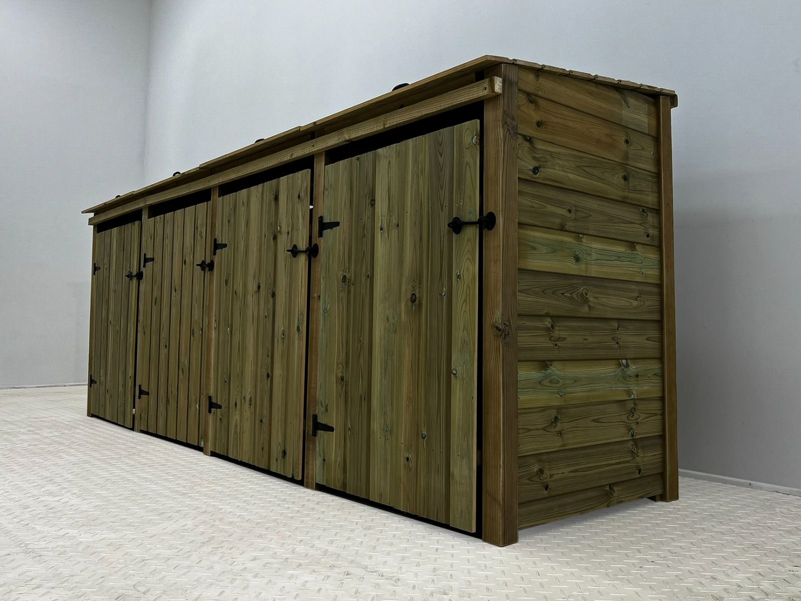 Premium Tongue and Groove Wooden Wheelie Bin Store