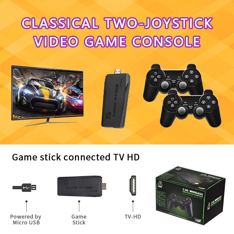 Retro Console Gaming 2 Player Home Arcade Stick, With 10,000 Games, Hdmi Plug & Play System