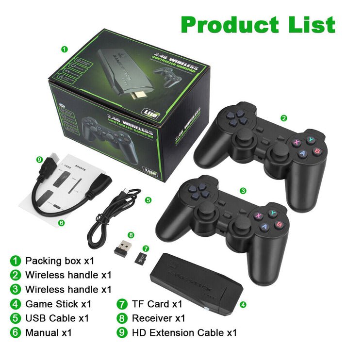 Retro Console Gaming 2 Player Home Arcade Stick, With 10,000 Games, Hdmi Plug & Play System