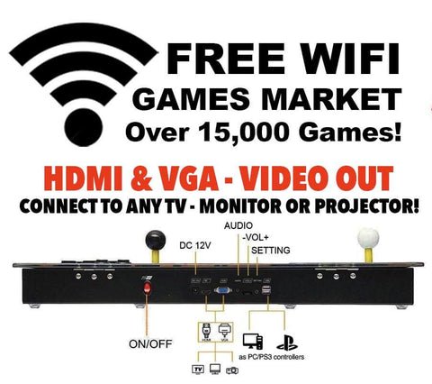 Retro Gaming 2 Player Home Arcade System With 10,000 Games
