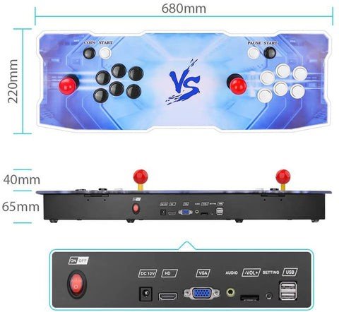 Retro Gaming 2 Player Home Arcade System With 10,000 Games