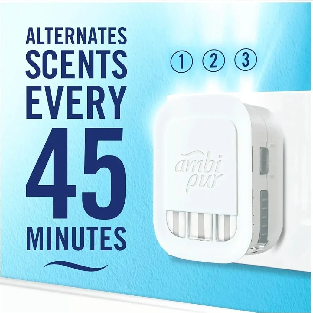 Febreze 3Volution Air Freshener Plug-In Starter Kit + 4 Refills (20ml x 4) – Pet Odour Eliminator