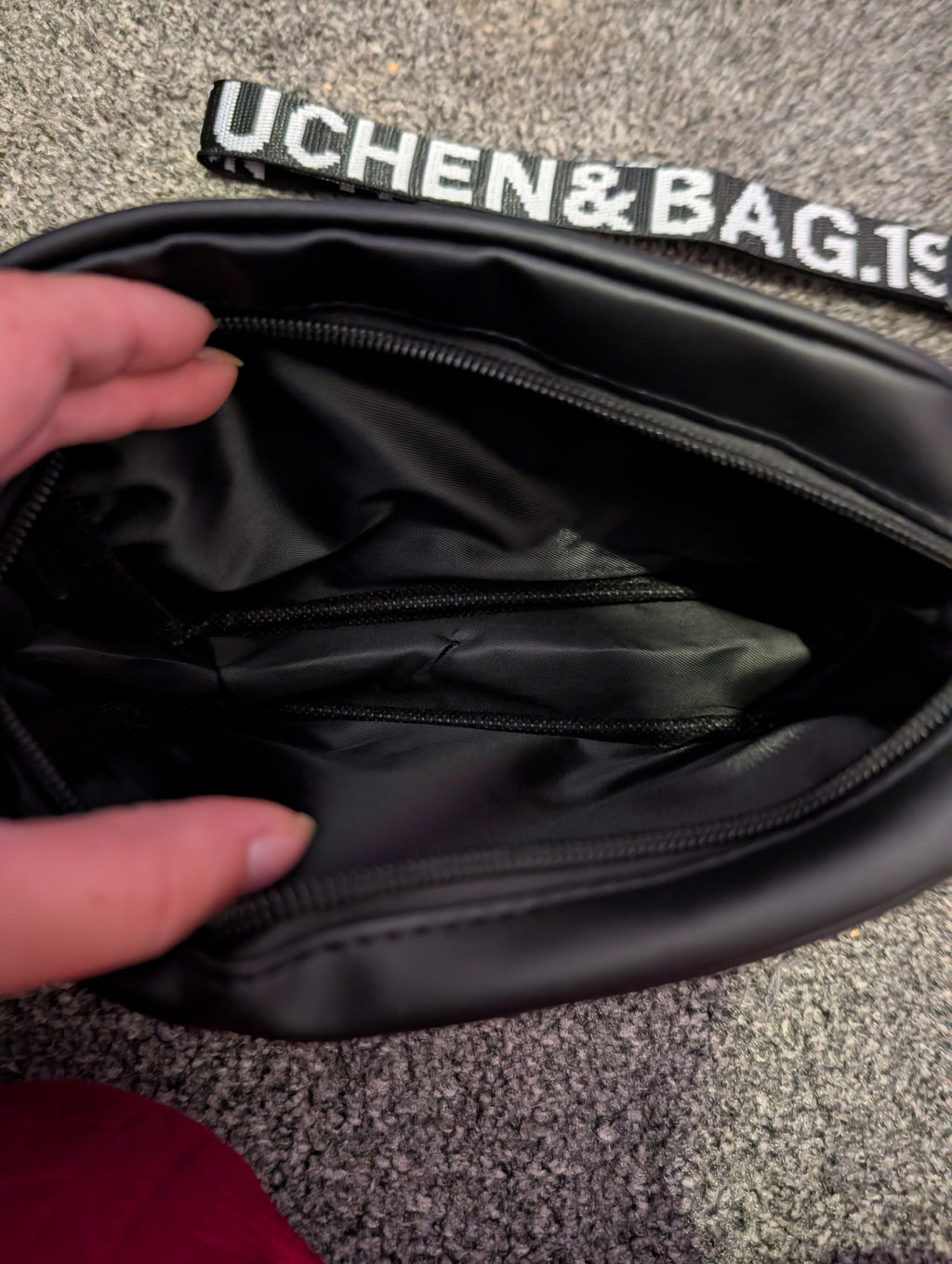 Black Quilted Crossbody Bag
