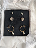 Oriflame Fashion Earrings Set – Stud & Hoop Pearl Earrings ex