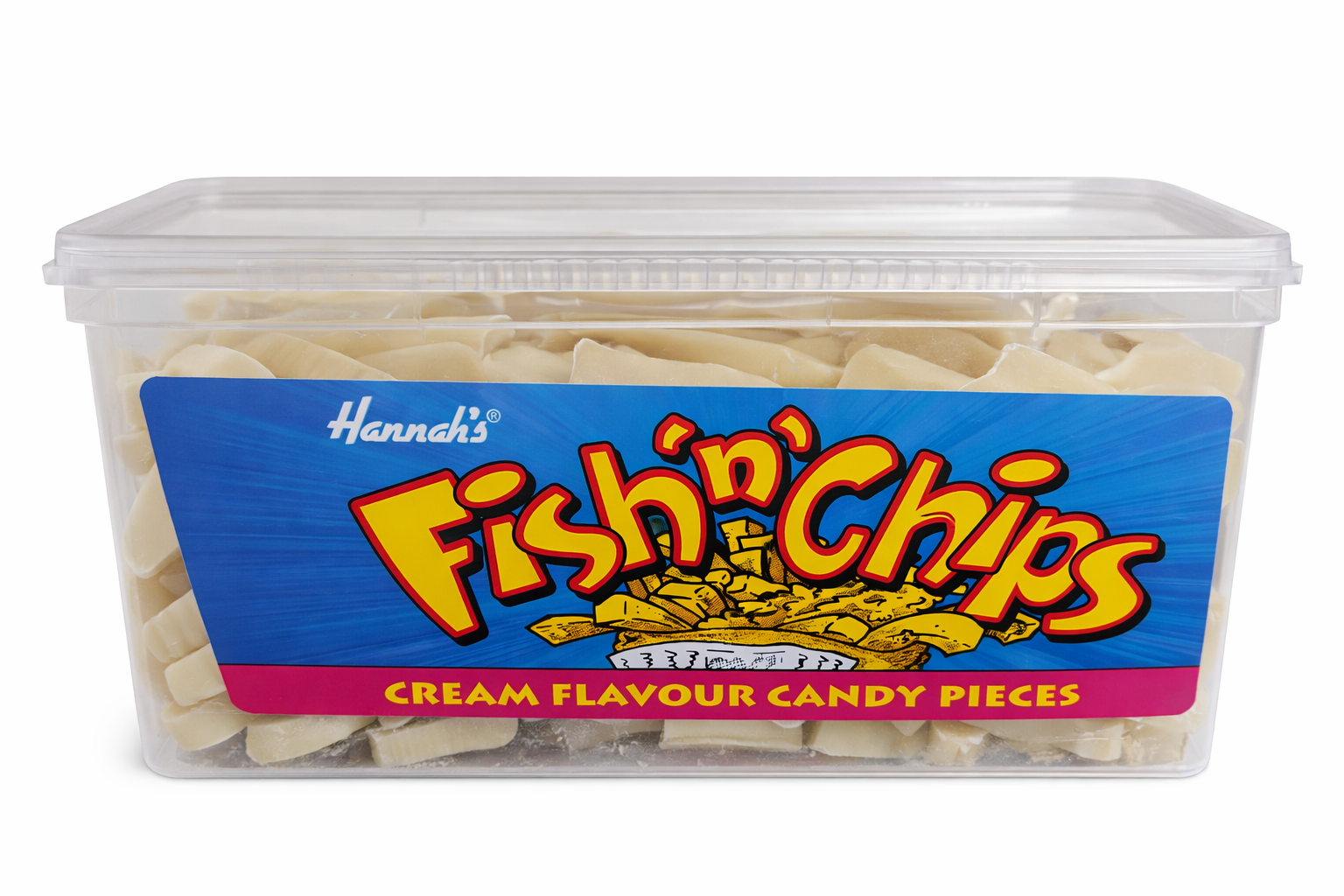 Hannah's Fish 'n' Chips Candy – Cream Flavour Tub