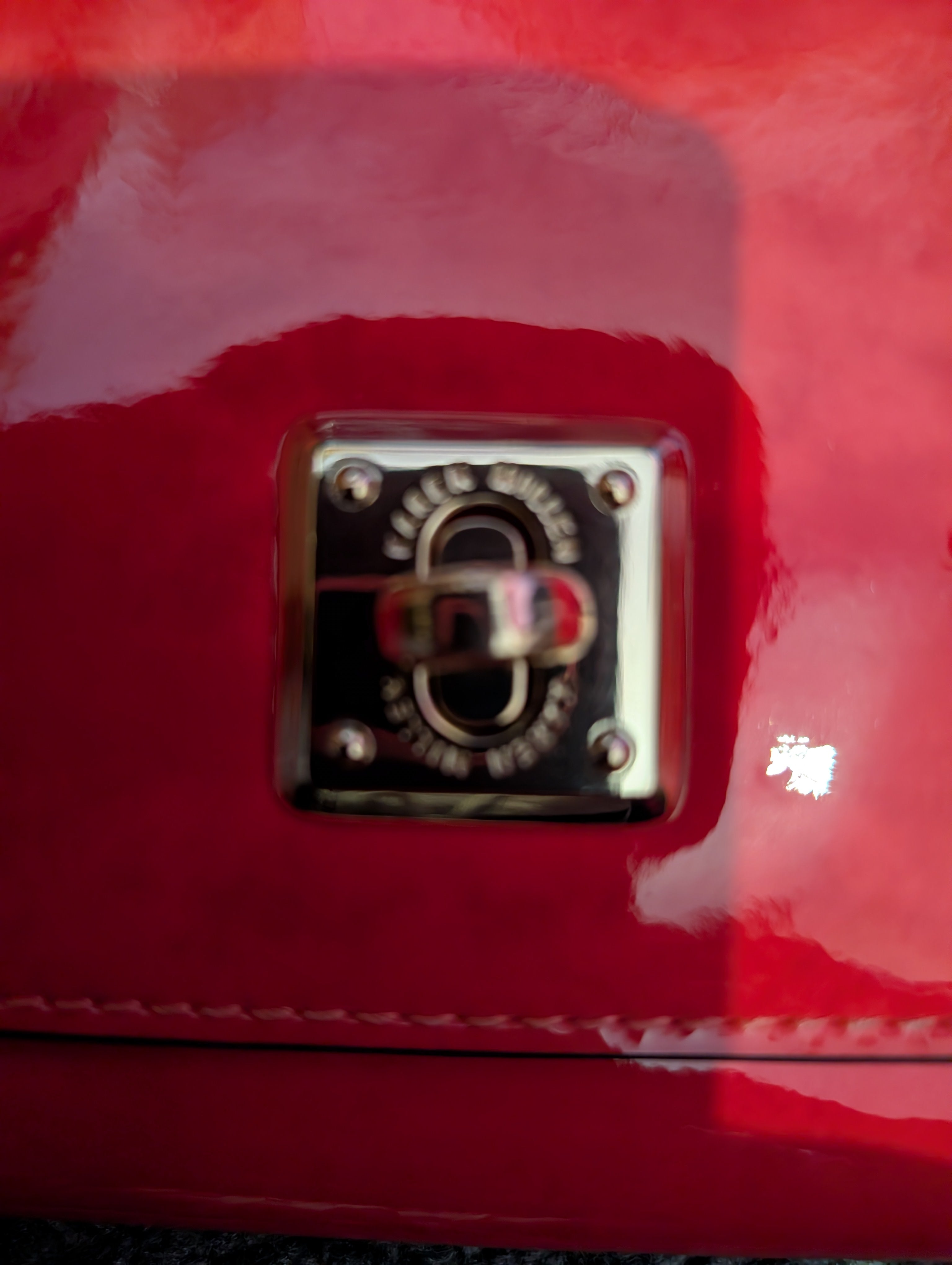 Karen Millen Red Patent Leather Crossbody Bag brand new