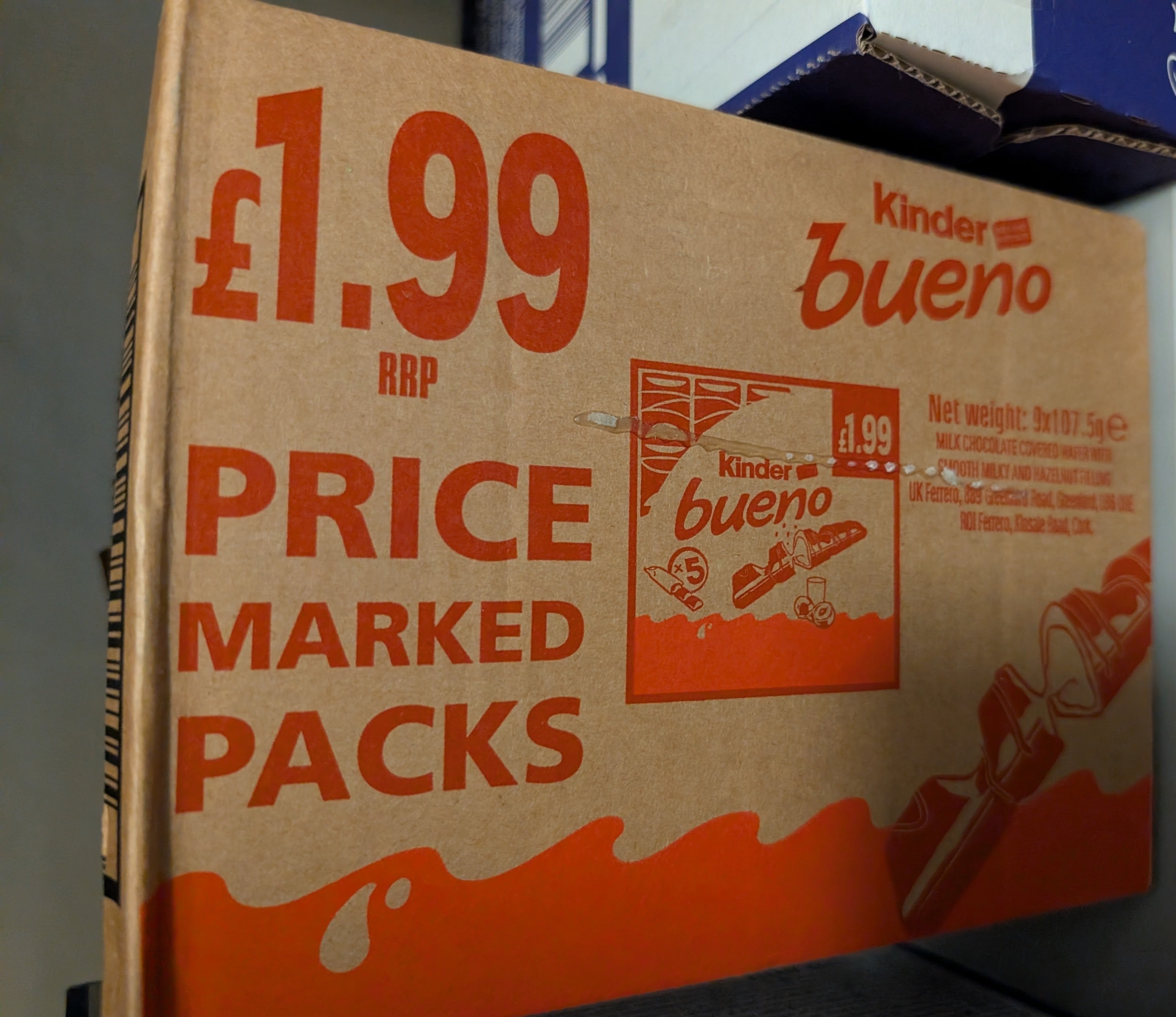 Kinder Bueno Chocolate Bars – Full Case (9 x 107.5g Multipacks) ex