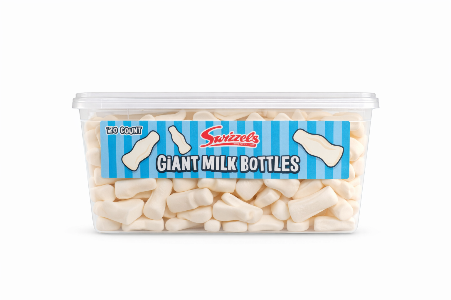 Swizzels Giant Milk Bottles – Tub of 120 Retro Sweets