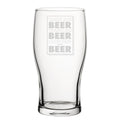 Roses Are Beer, Violets Are Beer, I Like Beer, Beer - Engraved Novelty Tulip Pint Glass