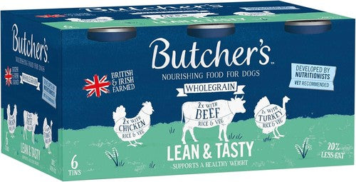 Butcher''s Lean & Tasty Low Fat Dog Food Cans – 6 x 390g / 12 x 390g / 18 x 390g