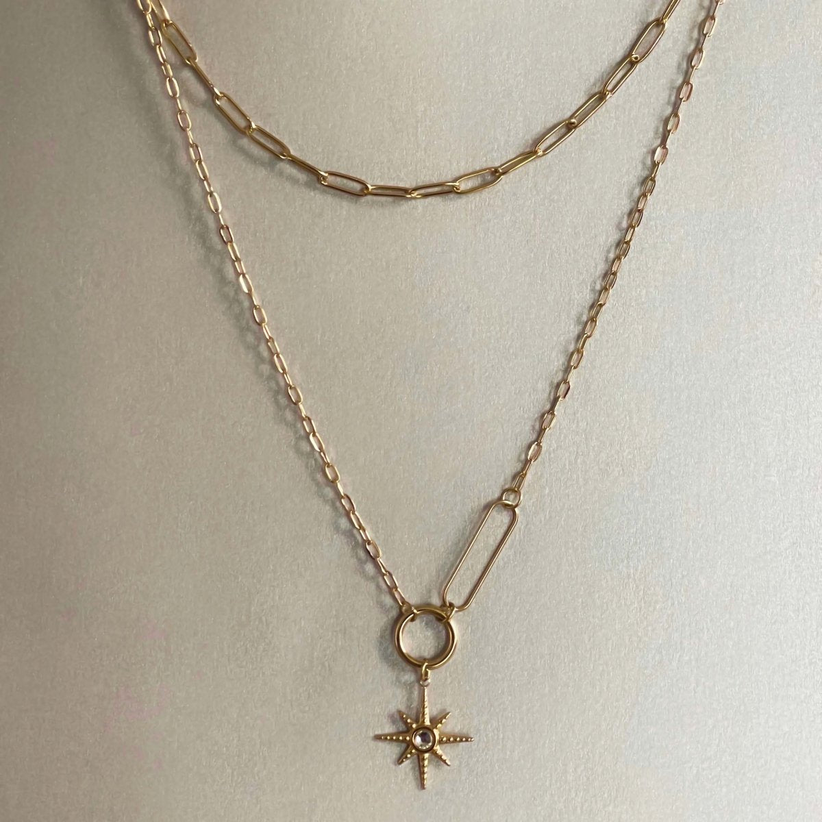 Sahara Luxe 18k Plated Double Layer Necklace