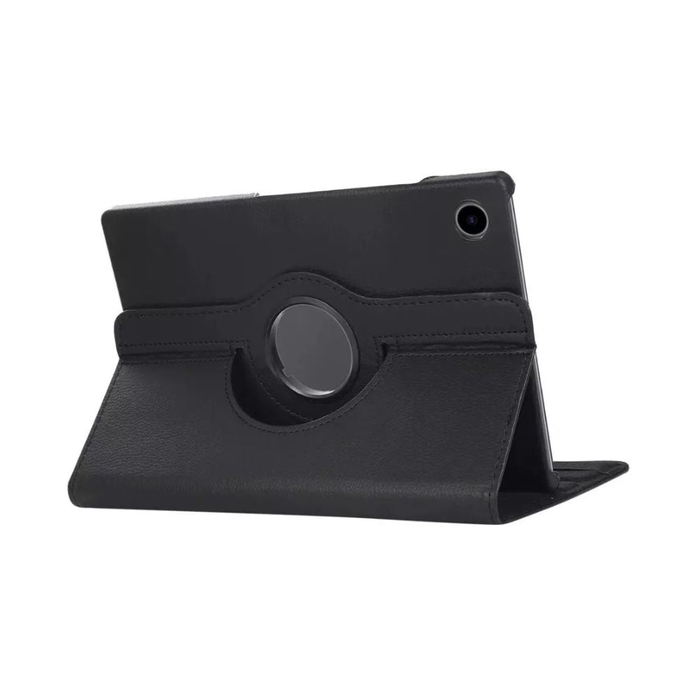 Samsung Tab S7 Plus/S8 Plus/ S7 FE Book Flip Case Black Leather Wallet
