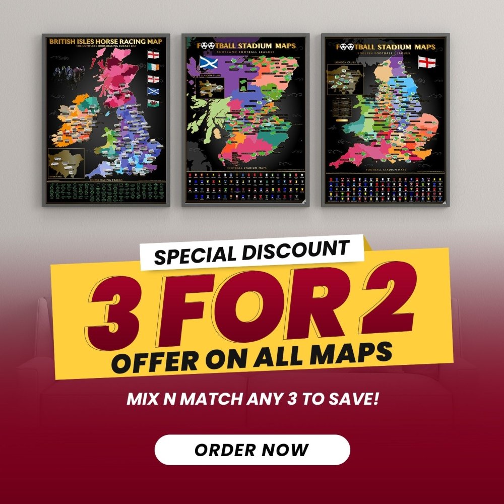 Scotland Football Stadium Scratch-Off Map