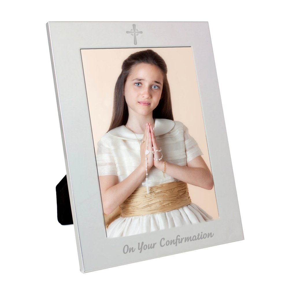Silver 5x7 Inch Confirmation Photo Frame