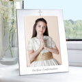 Silver 5x7 Inch Confirmation Photo Frame
