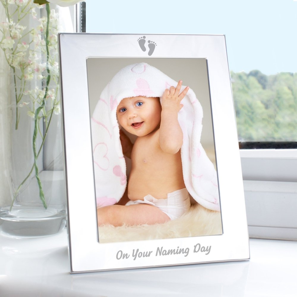 Silver 5x7 Inch Naming Day Photo Frame