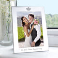 Silver 5x7 Inch Silver Anniversary Photo Frame