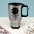 Personalised Monogram Silver Travel Mug