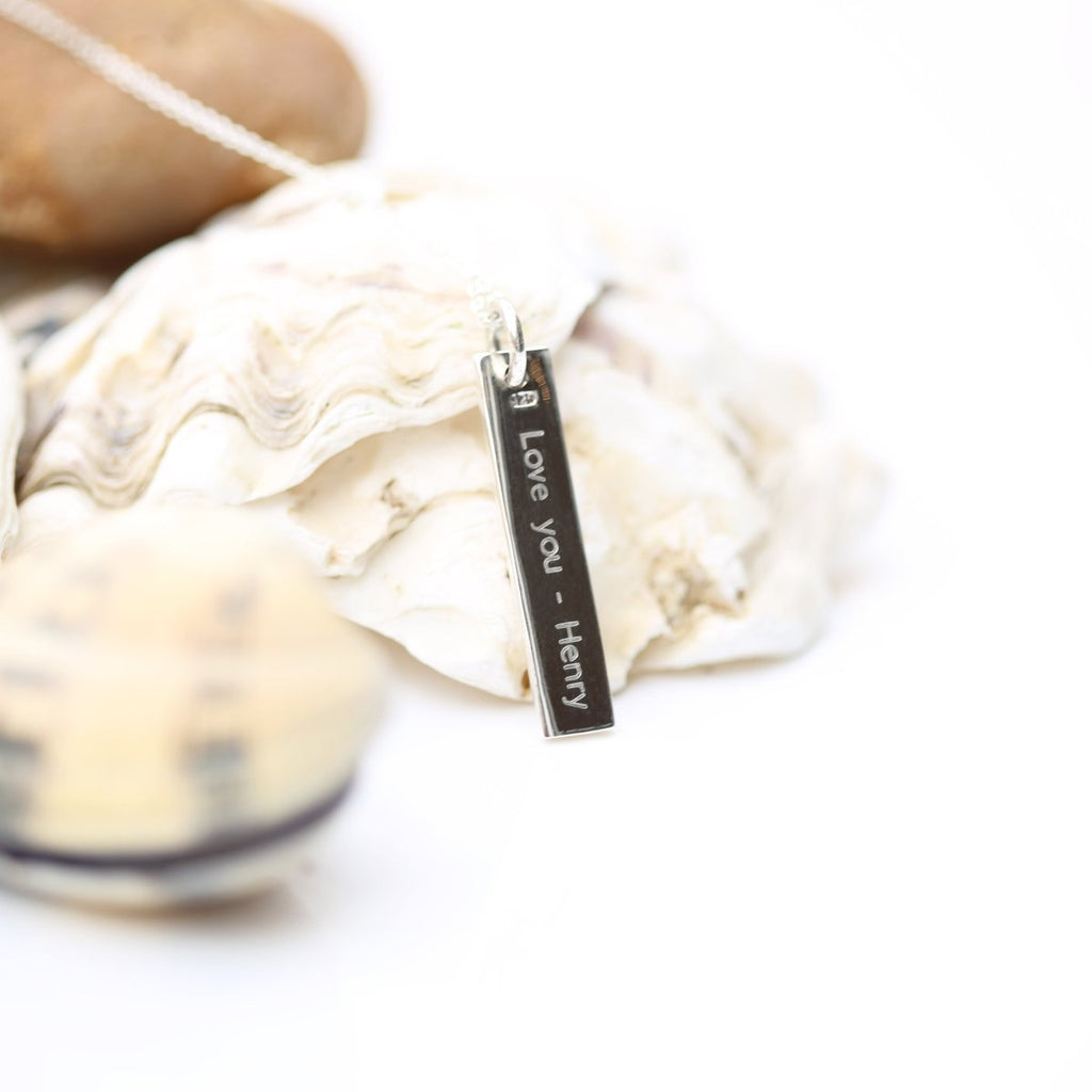 Sterling Silver Bar Necklace