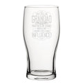 They Call Me Grandad Because Partner In Crime Sounds Like A Bad Influence - Engraved Novelty Tulip Pint Glass