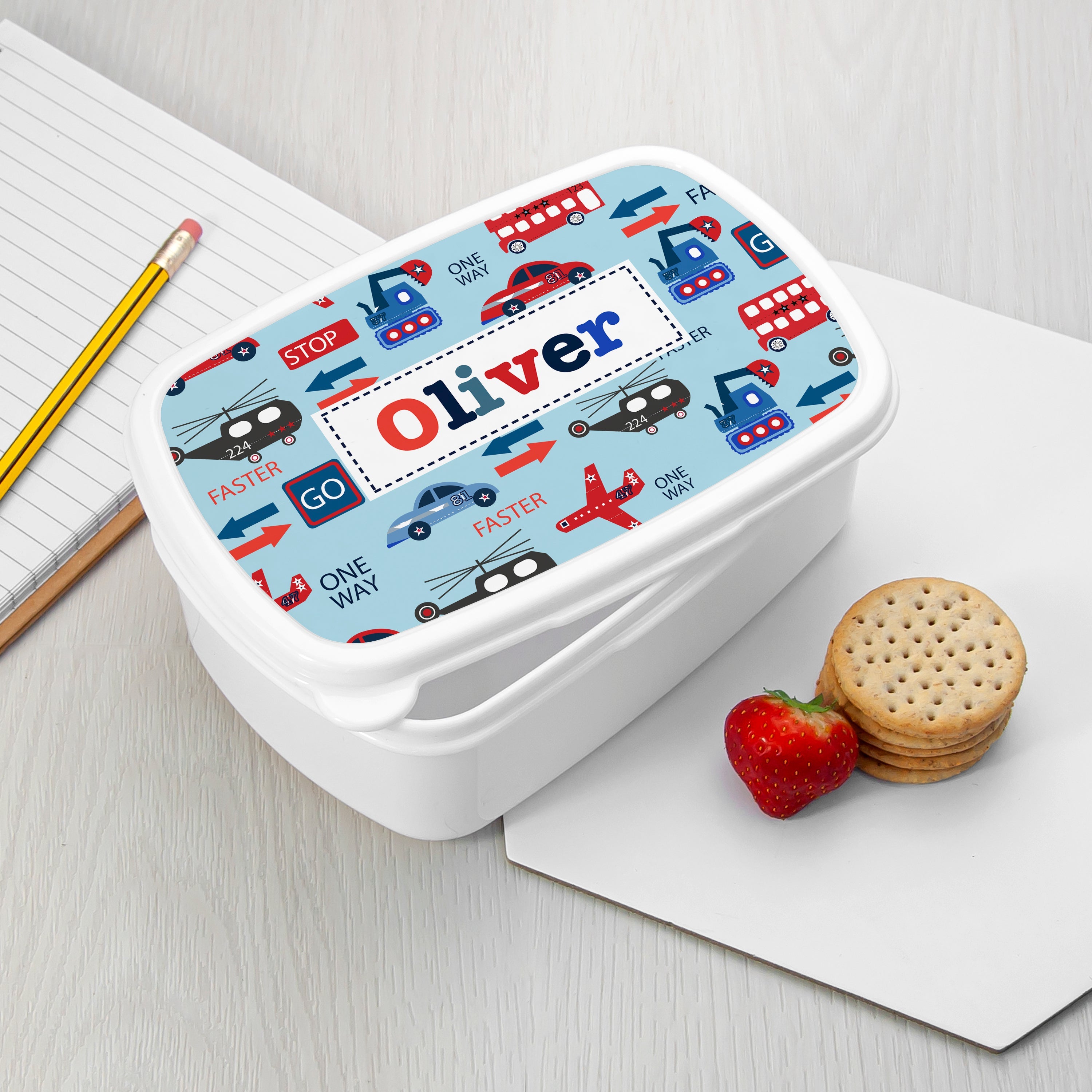 Personalised Personalised Boy's Patterned Lunch Box