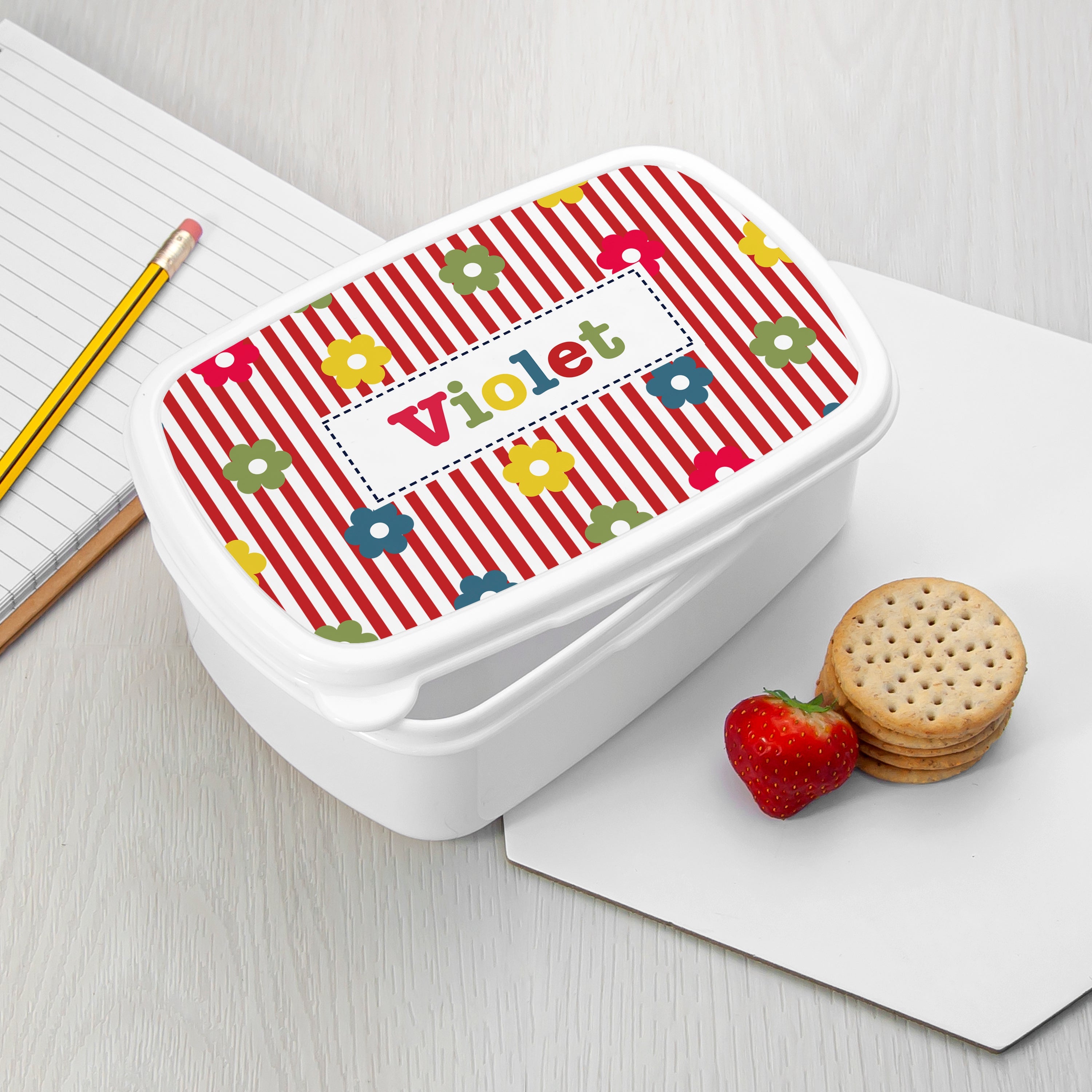 Personalised Personalised Girl's Patterned Lunch Box