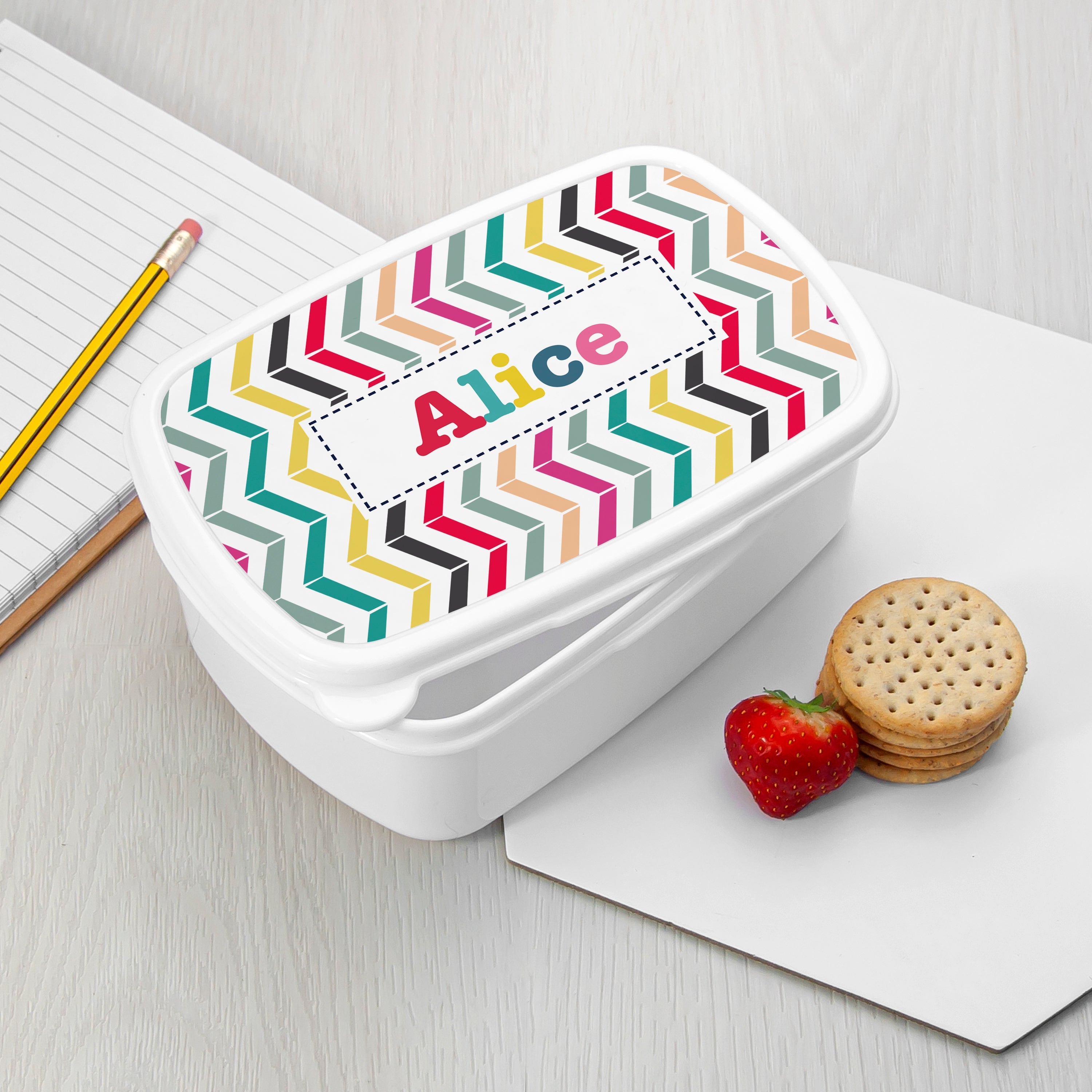 Personalised Personalised Girl's Patterned Lunch Box