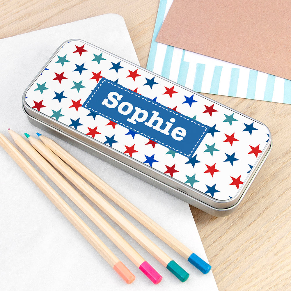 Personalised Personalised Boy's Metal Pencil Case Tin