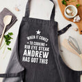 Personalised Personalised Grey Denim Cooking Apron