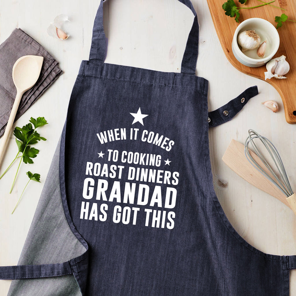 Personalised Personalised Blue Denim Cooking Apron