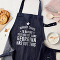 Personalised Personalised Blue Denim Baking Apron