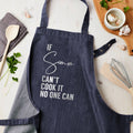Personalised Personalised Blue Denim Can Cook It Apron