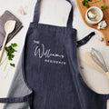 Personalised Personalised Blue Denim Family Residence Apron