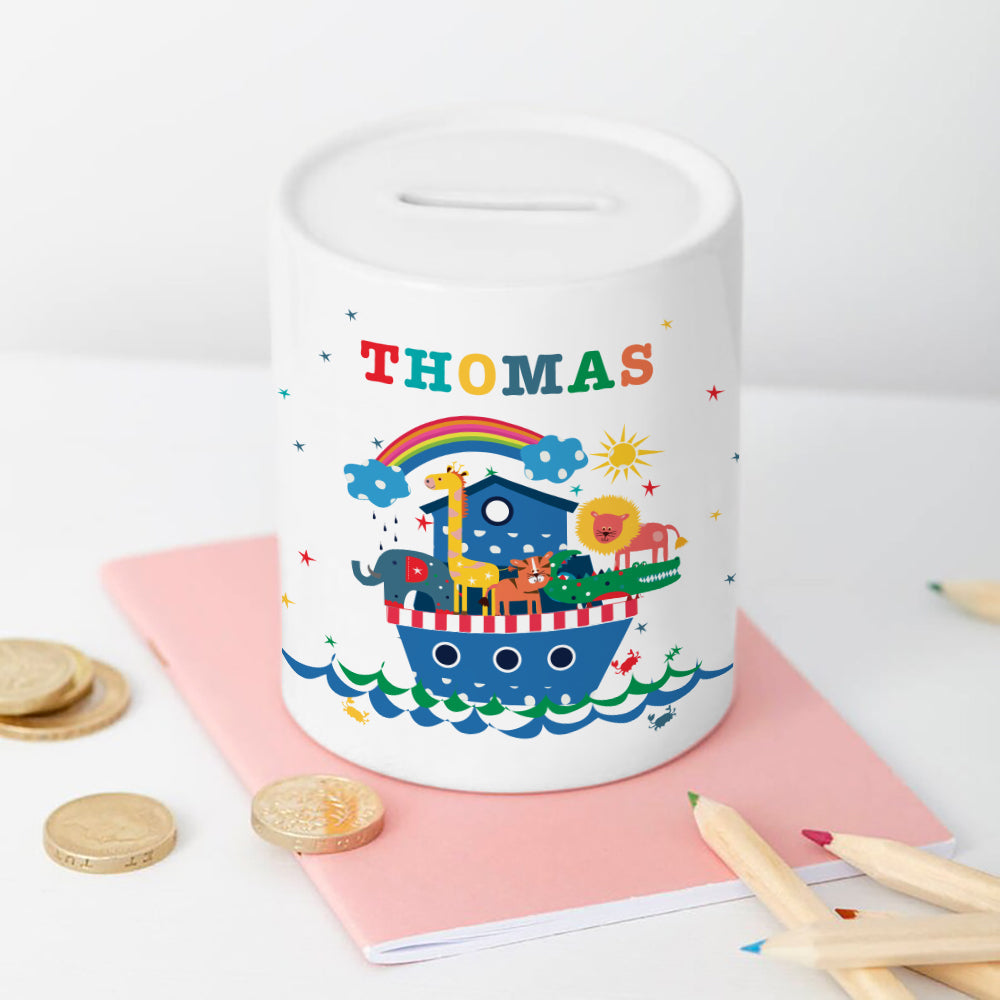 Personalised Personalised Noah's Ark Money Box