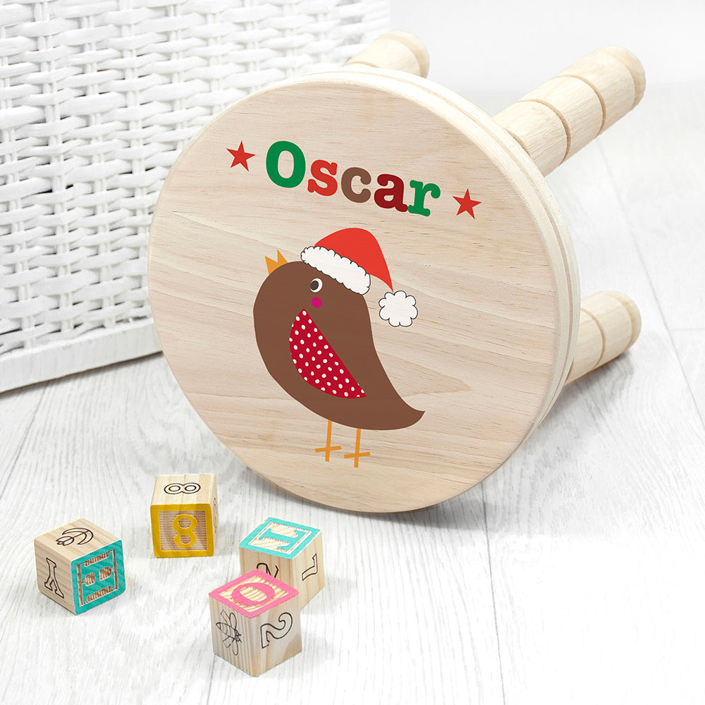 Personalised Personalised Kid's Robin Wooden Stool