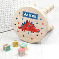 Personalised Personalised Kid's Dinosaur Wooden Stool