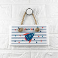 Personalised Personalised Kid's Rocket White Door Sign