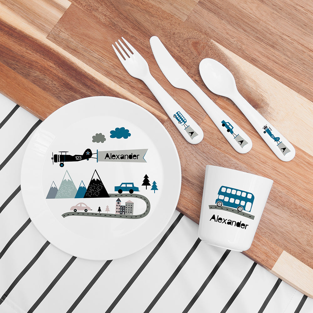 Personalised Kids Adventure Dining Set