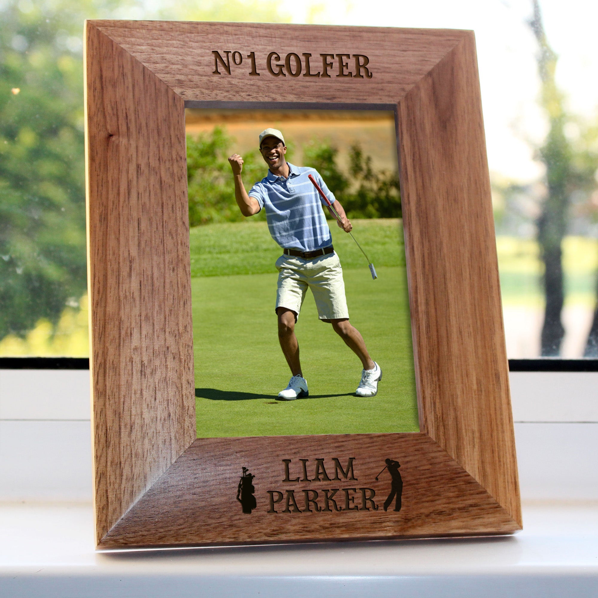 Personalised Top Golfer Engraved Photo Frame