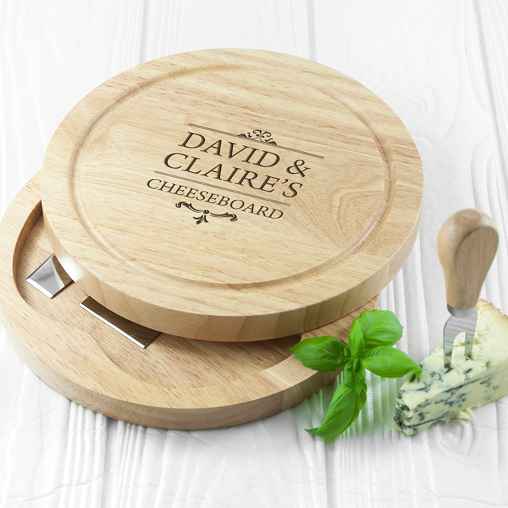 Personalised Traditional Couple's Cheese Set