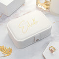 Personalised Treat Republic White Glitter Jewellery Case